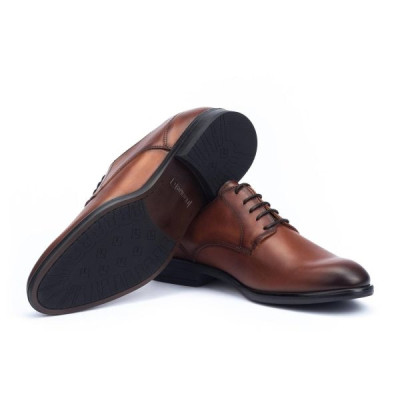 Derby habillé en cuir marron | Grande taille homme | Pikolinos