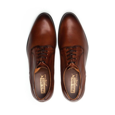Derby habillé en cuir marron | Grande taille homme | Pikolinos