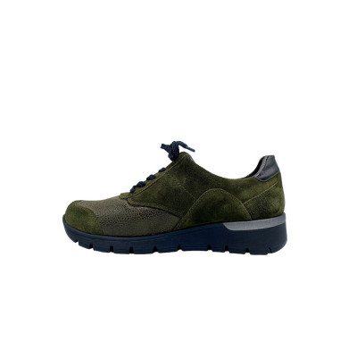 Basket largeur K kaki stretch|Grande taille femme|Waldläufer