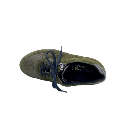 Basket largeur K kaki stretch|Grande taille femme|Waldläufer