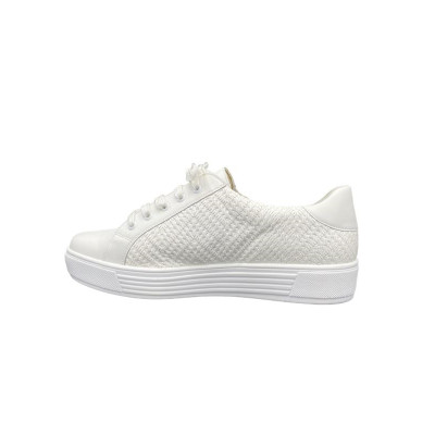 Tennis largeur K cuir blanc | Grande taille femme | Solidus