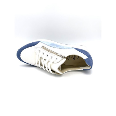 Tennis largeur K blanc, marine et ciel | Grande taille femme | Solidus