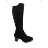 Botte à talon en nubuck noir | Petite pointure femme | Ellen Kassel