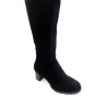 Botte à talon en nubuck noir | Petite pointure femme | Ellen Kassel