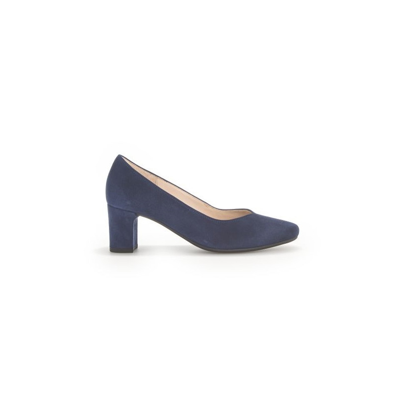 escarpin bout pointu nubuck marine| Grande taille femme | Gabor