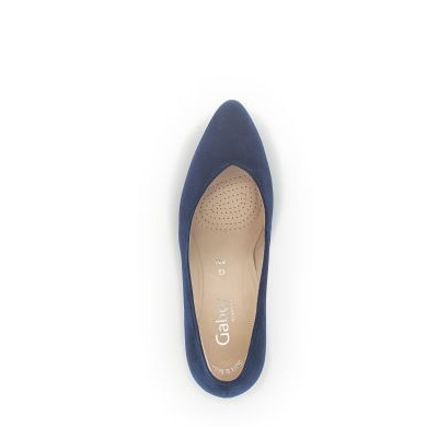 escarpin bout pointu nubuck marine| Grande taille femme | Gabor