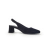 Escarpin ouvert à l'arrière en nubuck noir|Grande taille femme|Gabor