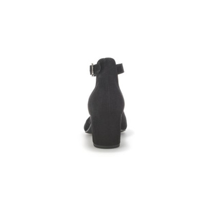 escarpin d'été nubuck noir  | Grande taille femme | Gabor