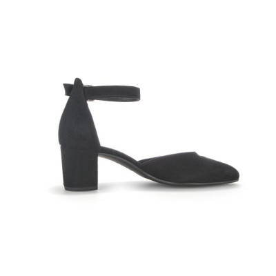 escarpin d'été nubuck noir  | Grande taille femme | Gabor