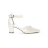 Escarpin bride cheville cuir blanc-cassé|Grande taille femme|Gabor