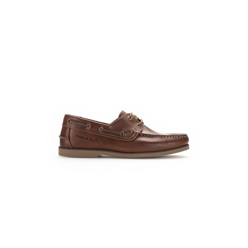 mocassin bateau à lacets cuir marron| Grande taille homme| PIUS GABOR