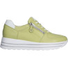 Basket confort à lacets + zip en cuir jaune | Grande pointure femme | Waldlaufer