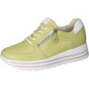 Basket confort à lacets + zip en cuir jaune | Grande pointure femme | Waldlaufer