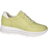 Basket confort à lacets + zip en cuir jaune | Grande pointure femme | Waldlaufer