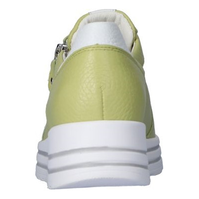 Basket confort à lacets + zip en cuir jaune | Grande pointure femme | Waldlaufer