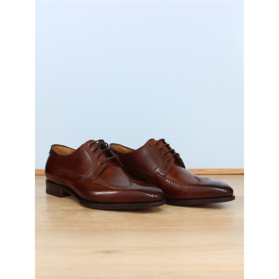 Chaussure derby habillé marron en cuir | Petite taille homme | ARBITER