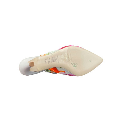 escarpin arrière ouvert fleurie 58469