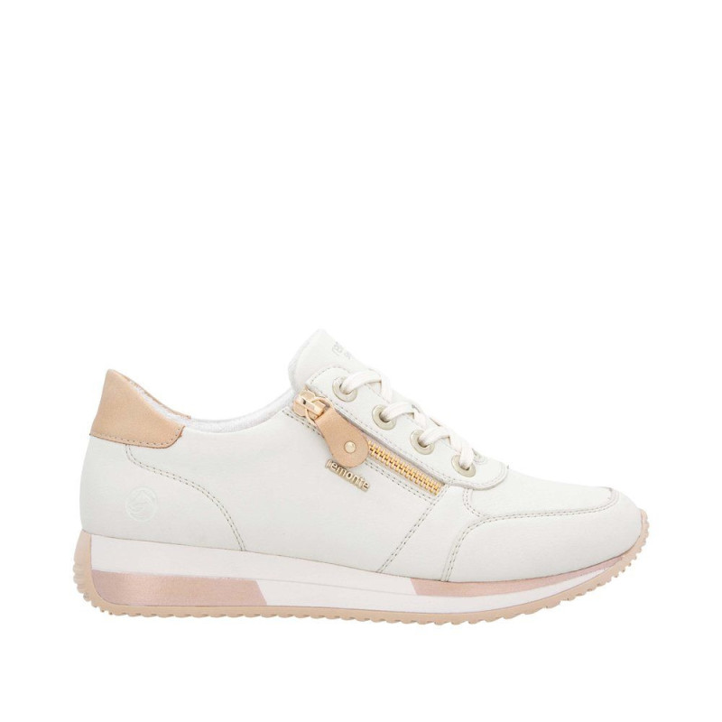 Lacets sport en cuir crème|Grande taille femme|Remonte