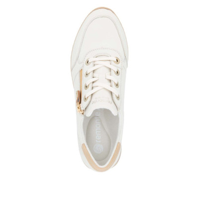 Lacets sport en cuir crème|Grande taille femme|Remonte