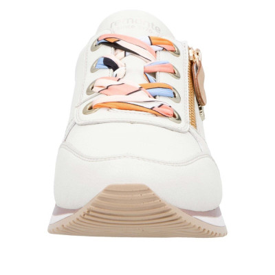 Lacets sport en cuir crème|Grande taille femme|Remonte