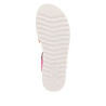 Sandale confort avec velcros cuir fushia-orange|Grande taille femme|Remonte