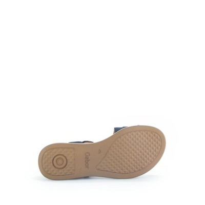 Sandale chèvre velours marine|Grande taille femme|Gabor