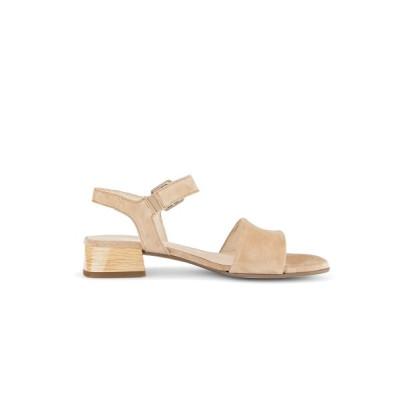 Sandale chèvre-velours caramel|Grande taille femme|Gabor