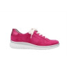 Sneakers sport en chèvre-velours et cuir fushia|Petite taille femme|Semler