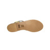 Sandale plate en cuir or et moutarde|Grande taille femme|Adige