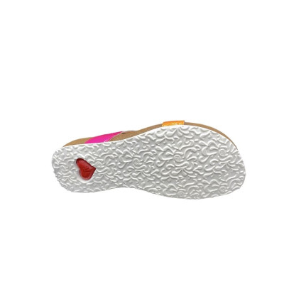 Mule entredoigt jaune et rose|Grande taille femme|Think!