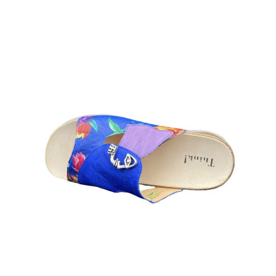 Mule grand confort bleue|Grande taille femme|Think!