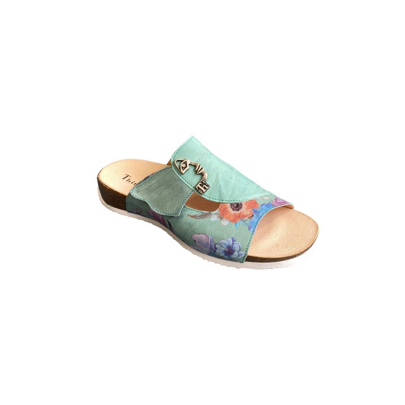 Mule en cuir multi-couleurs|Grande taille femme|Think!