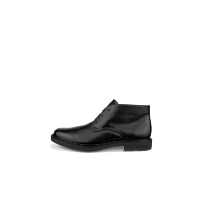 bottine à lacets cuir lisse noir|Petite taille homme|Ecco