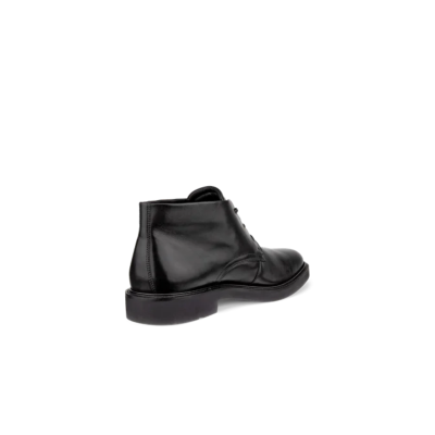 bottine à lacets cuir lisse noir|Petite taille homme|Ecco