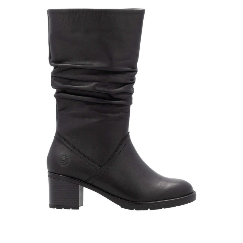 botte 3/4 cuir noir|Grande taille femme|Remonte