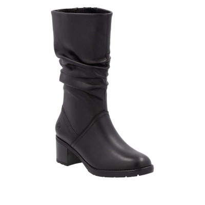 botte 3/4 cuir noir|Grande taille femme|Remonte