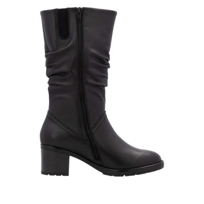 botte 3/4 cuir noir|Grande taille femme|Remonte