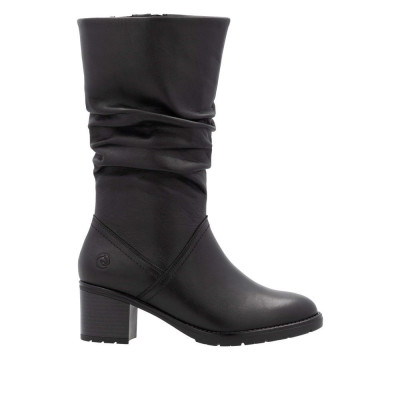 botte 3/4 cuir noir|Grande taille femme|Remonte
