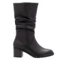 botte 3/4 cuir noir|Grande taille femme|Remonte