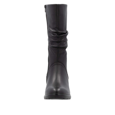 botte 3/4 cuir noir|Grande taille femme|Remonte