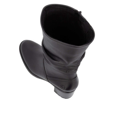 botte 3/4 cuir noir|Grande taille femme|Remonte