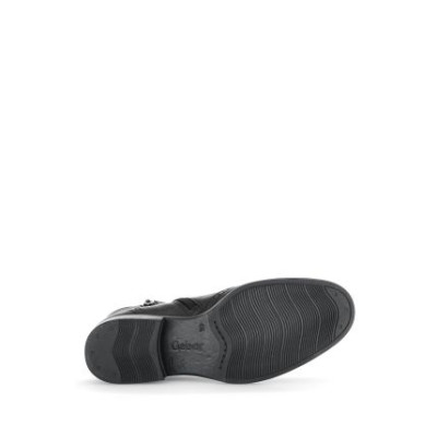 Bottillon cuir lisse noir bout golf|Grande taille femme|Gabor