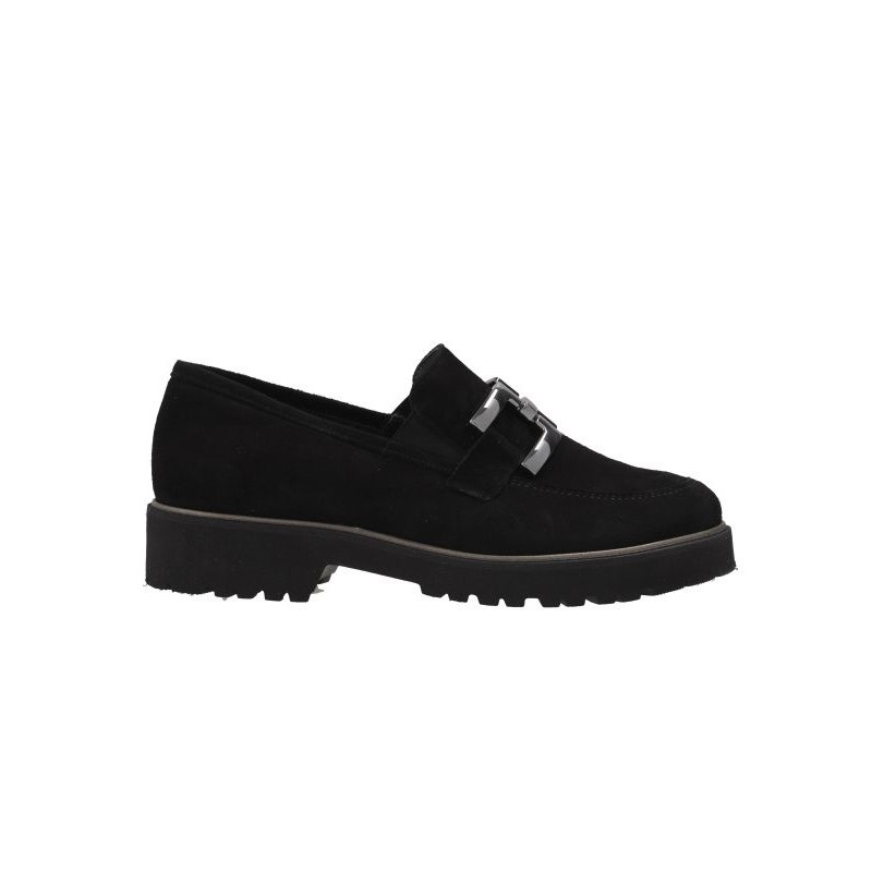 mocassin semelle épaisse chèvre-velours noir|Petite taille femme|Semler
