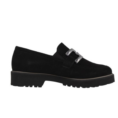 mocassin semelle épaisse chèvre-velours noir|Petite taille femme|Semler