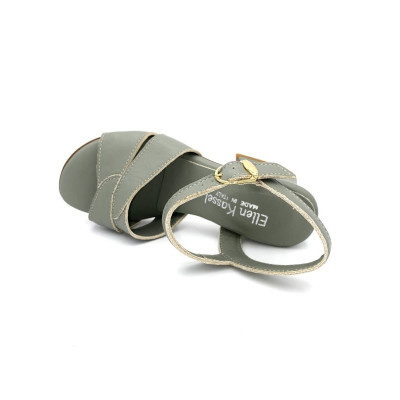 Talon décroché sandale verte | Petite pointure femme| Ellen Kassel