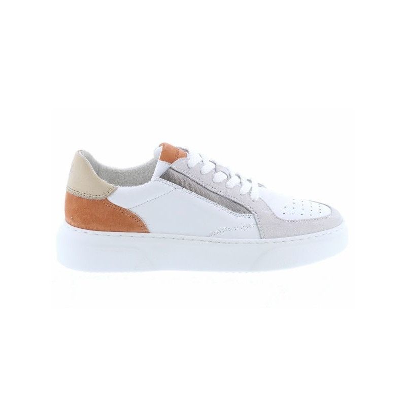 Sneakers blanche et orange avec semelle amovible| Petite taille homme| Sioux