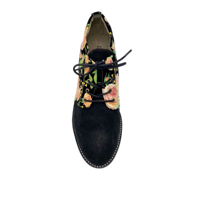 Derby lacets fleuri| grande taille femme| Laura Vita