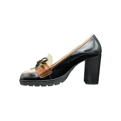 mocassin sur talon haut 3 couleurs d6223