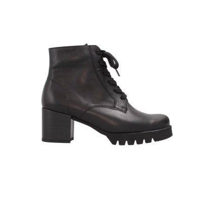 Bottine cuir noir talon + plateau|Petite taille femme|Semler