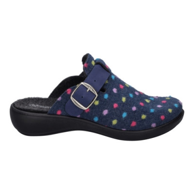 Mule d'intérieur multicolore feutre|Grande taille femme|Westland